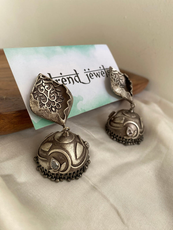 Leaf Stone Jhumka