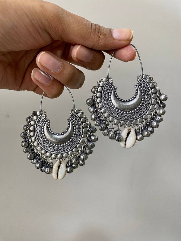 Cowrie Afghani Chandbali