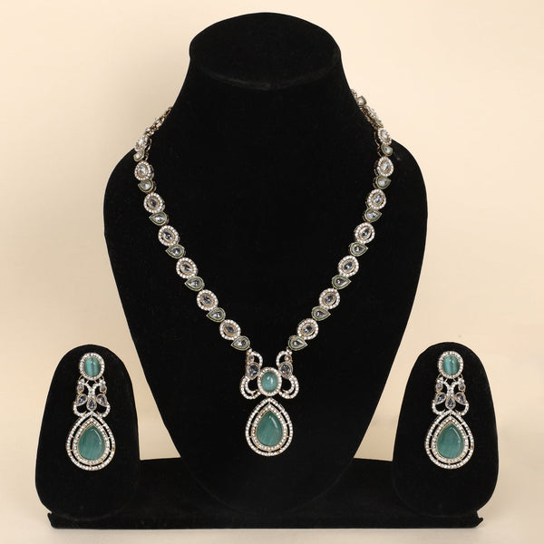 Monalisa Mossainite stone pakistani choker set