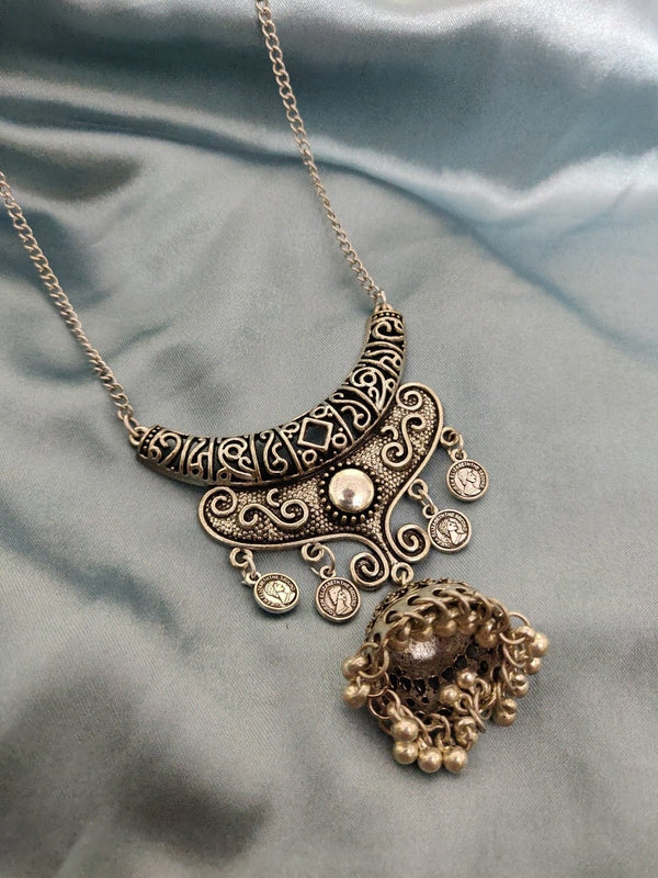 Coin Jhumka Long Neckpiece