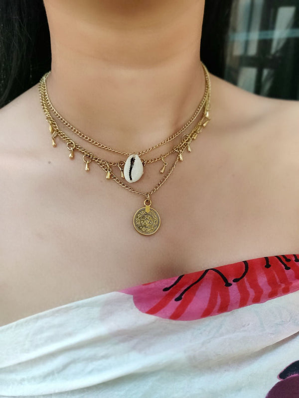 Cowrie Layered Chain