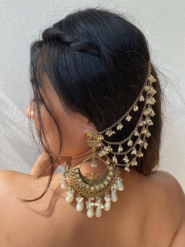 Elephant Kundan String Earrings