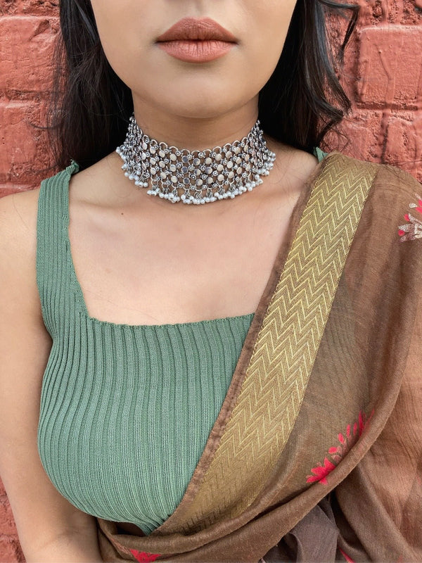 Filigree Pearl Choker