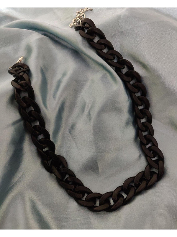 Link Black Necklace