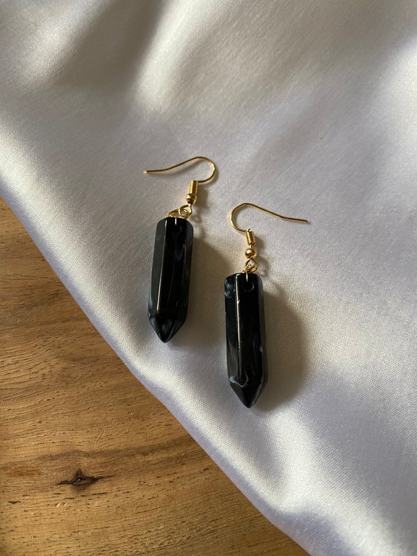 Marble Hook Earrings