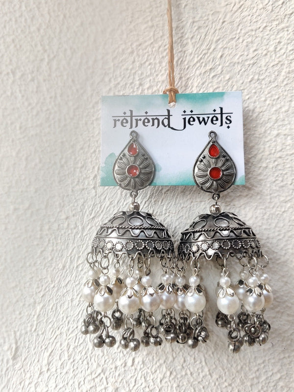 Pearl Meenakari Earrings