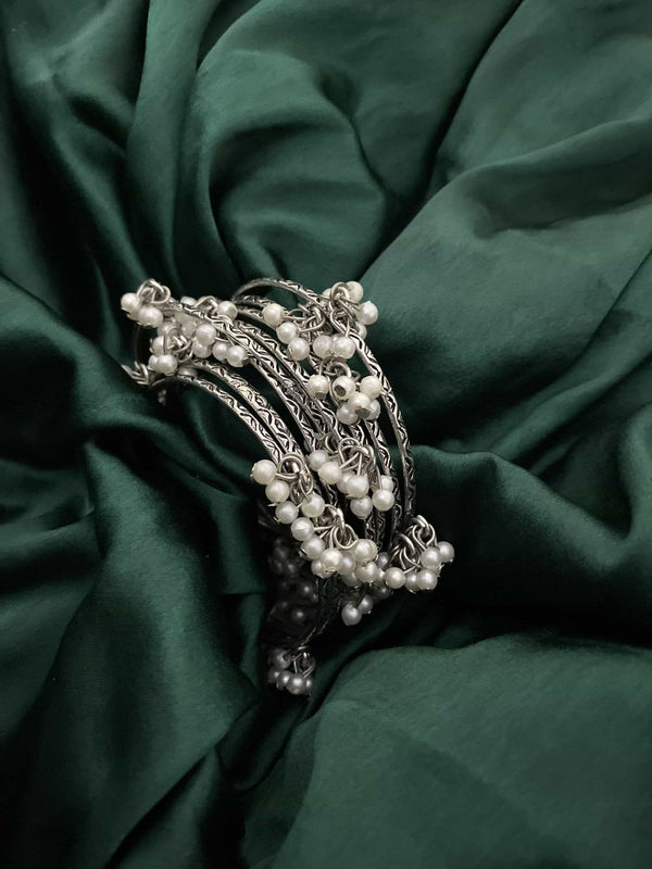 Sleek Pearl Bangles