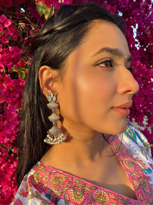 Stone Layered Earrings